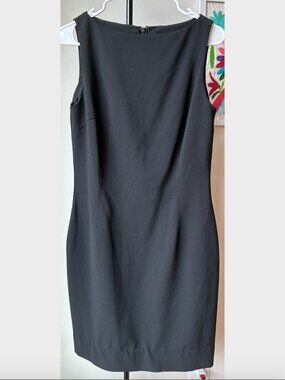 Theory Black Wool-Blend Sleeveless Shift Dress - Size 10